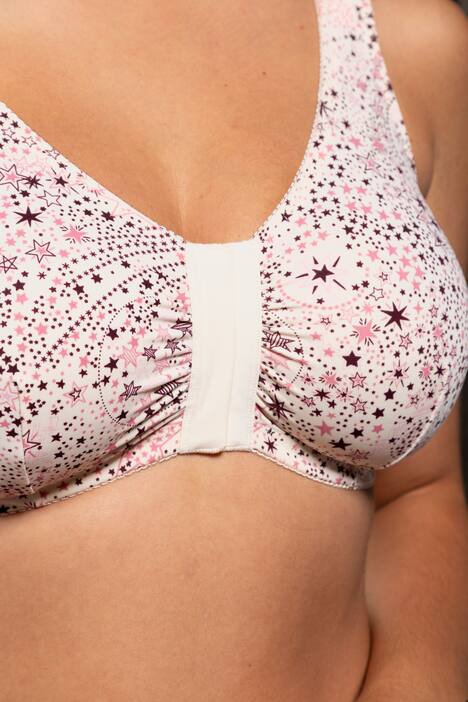 Bustier, 2er-Pack, Sternenmuster/uni, C/D-Cup