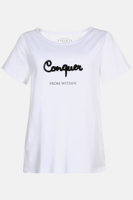Shirt, Plüschschrift, Halbarm