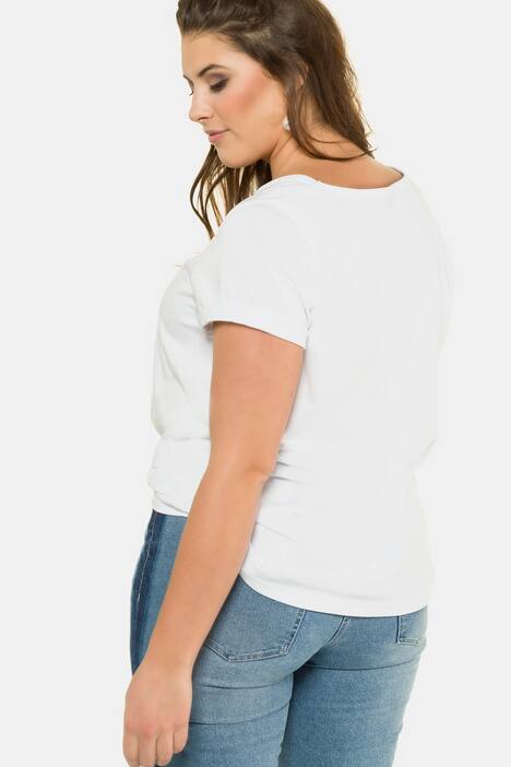 Shirt, Plüschschrift, Halbarm