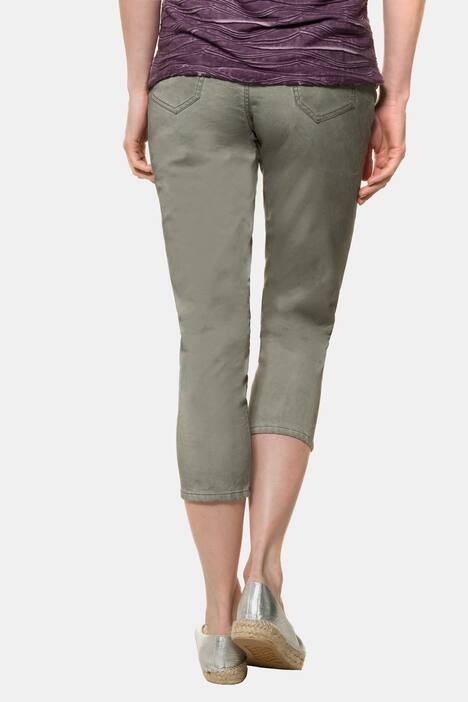 7/8-Hose Tina, Ölfärbung, gerade Form, Spitze