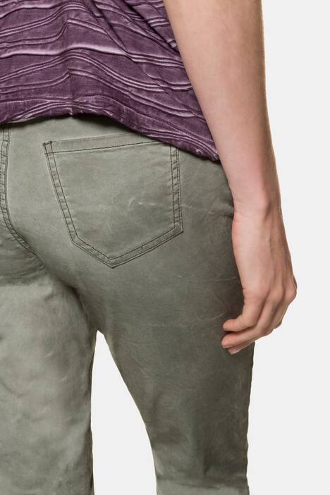 7/8-Hose Tina, Ölfärbung, gerade Form, Spitze