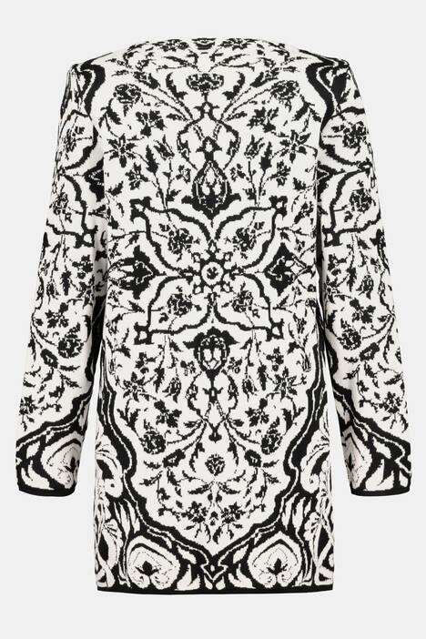 Cardigan, Jacquard-Feinstrick, längere Form, selection