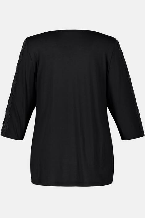 Shirt, transparente Spitzenbänder, Classic, 3/4-Arm