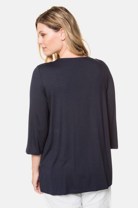 2-in-1-Shirt, Katzen-Applikation, Classic, 3/4-Arm