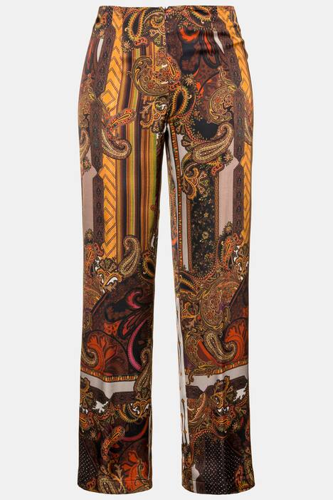 Paisley Stripe Print Marlene Fit Wide Leg Pants