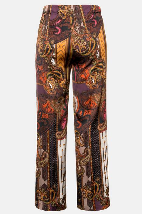 Paisley Stripe Print Marlene Fit Wide Leg Pants