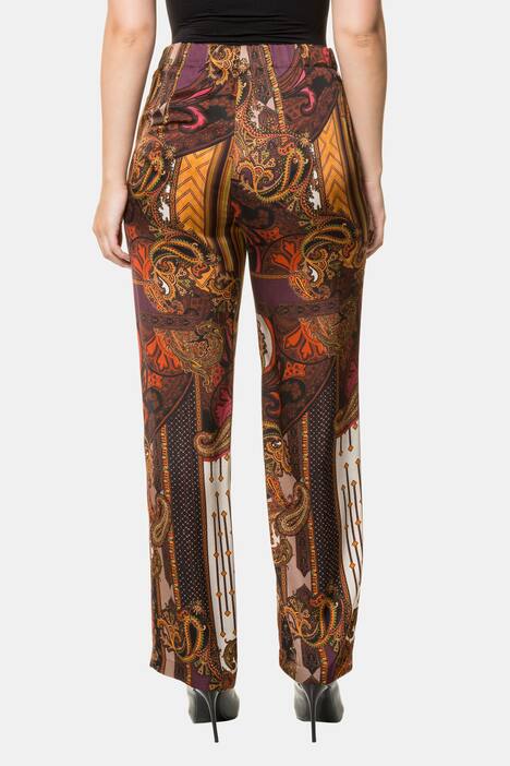 Paisley Stripe Print Marlene Fit Wide Leg Pants
