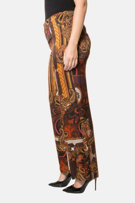 Paisley Stripe Print Marlene Fit Wide Leg Pants