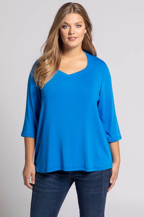 Slinkyshirt, Classic, Herzausschnitt, 3/4-Ärmel, Basic