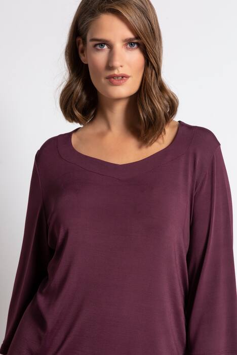 Slinkyshirt, Classic, Herzausschnitt, 3/4-Ärmel, Basic