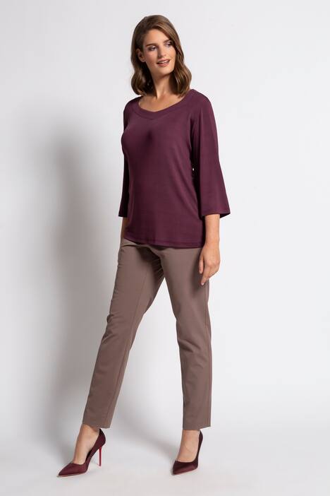 Slinkyshirt, Classic, Herzausschnitt, 3/4-Ärmel, Basic