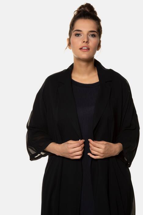 Cardigan, offene Form, 3/4-Arm, Chiffon, selection