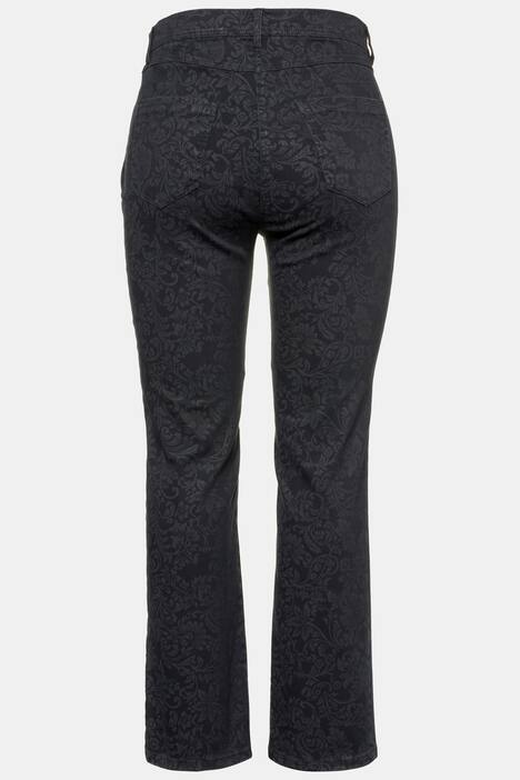 Jeans Mandy, florales Design, weites Bein, selection
