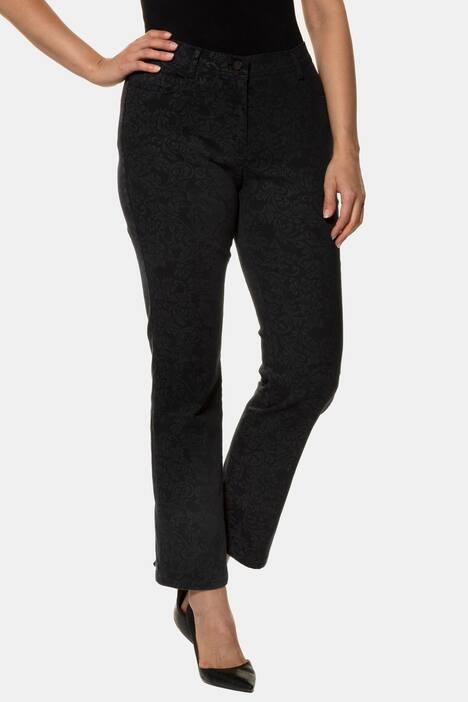 Jeans Mandy, florales Design, weites Bein, selection