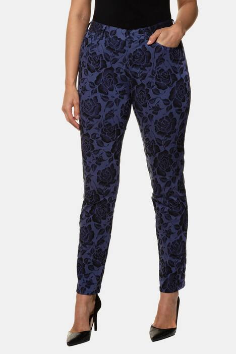 Hose Sophie, Rosen-Design, schmales Bein, selection