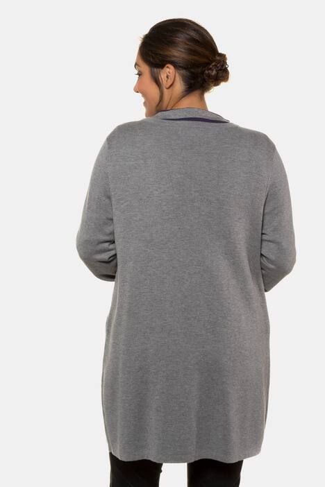Doubleface Zip Pocket Round Neck Cardigan Sweater