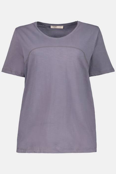 T-Shirt, Ziernaht, Regular, Flammjersey, Biobaumwolle