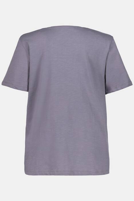 T-Shirt, Ziernaht, Regular, Flammjersey, Biobaumwolle