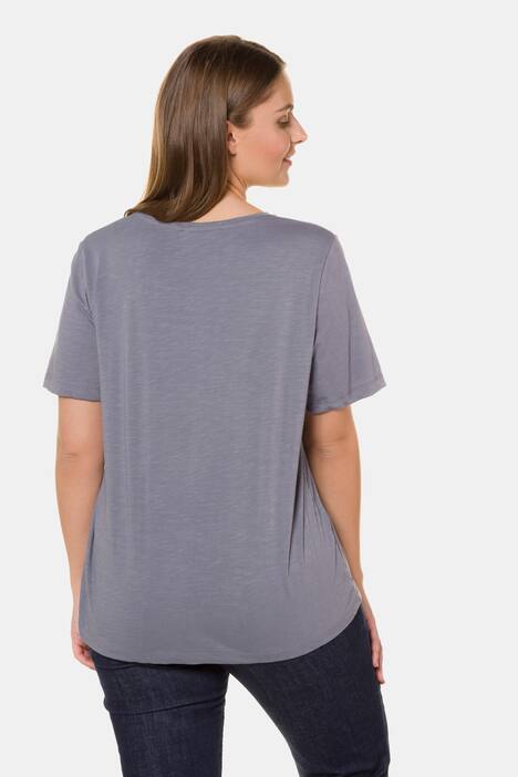 T-Shirt, Ziernaht, Regular, Flammjersey, Biobaumwolle