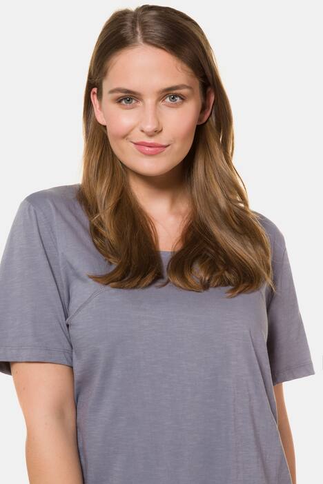 T-Shirt, Ziernaht, Regular, Flammjersey, Biobaumwolle