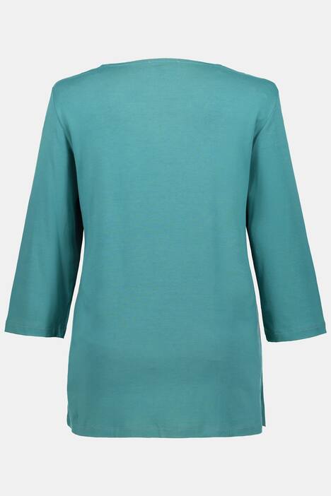 2-in-1-Shirt, grafisches Blättermuster, Classic, V-Ausschnitt
