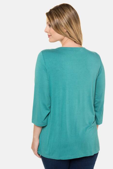 2-in-1-Shirt, grafisches Blättermuster, Classic, V-Ausschnitt