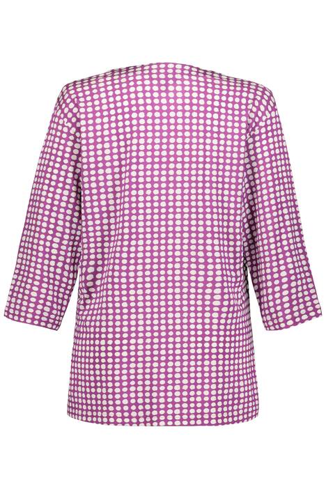 Slinkyshirt, Punktmuster, Relaxed, V-Ausschnitt, 3/4-Arm