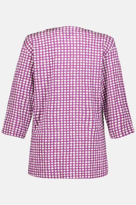 Slinkyshirt, Punktmuster, Relaxed, V-Ausschnitt, 3/4-Arm