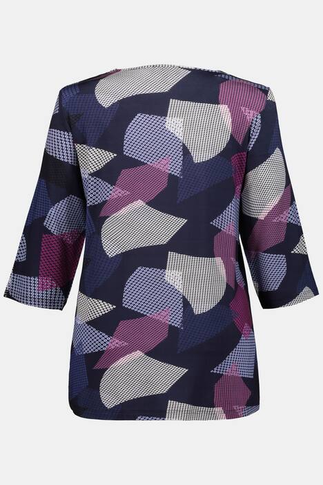Slinkyshirt, gemustert, Classic, Drapierung, 3/4-Arm