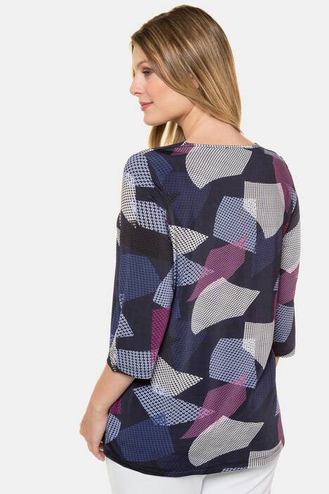 Slinkyshirt, gemustert, Classic, Drapierung, 3/4-Arm