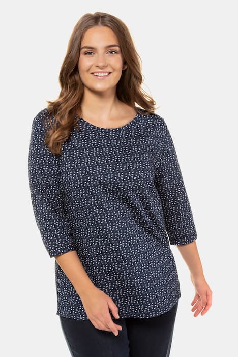 Shirt, Schwalbenmuster, Regular, 3/4-Arm, Biobaumwolle