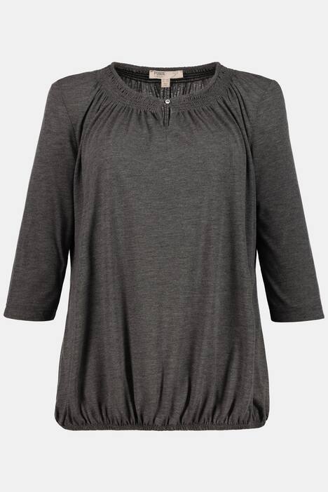 Shirt, Smok-Ausschnitt, Classic, Biobaumwolle