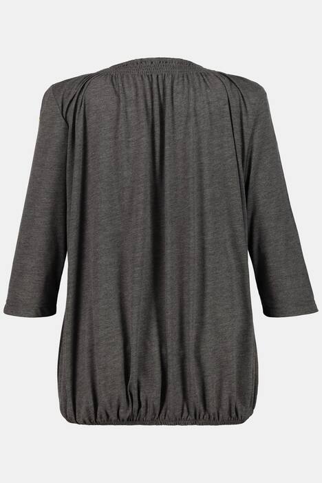 Shirt, Smok-Ausschnitt, Classic, Biobaumwolle