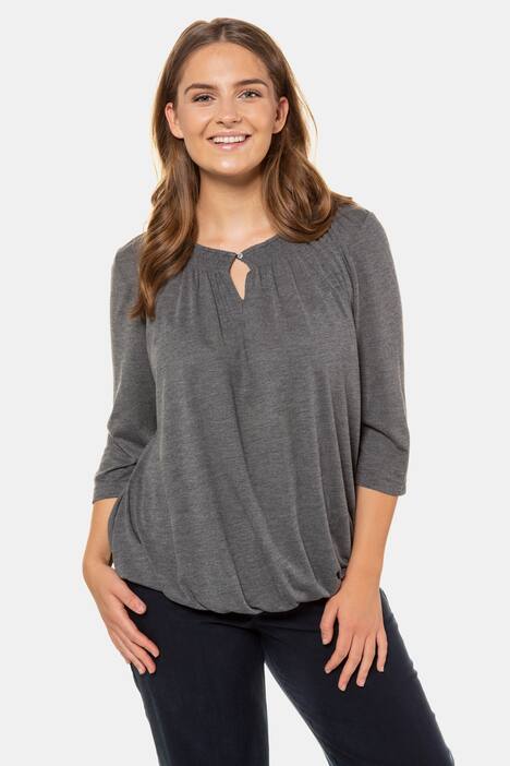 Shirt, Smok-Ausschnitt, Classic, Biobaumwolle