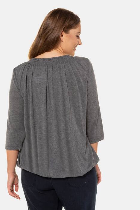 Shirt, Smok-Ausschnitt, Classic, Biobaumwolle