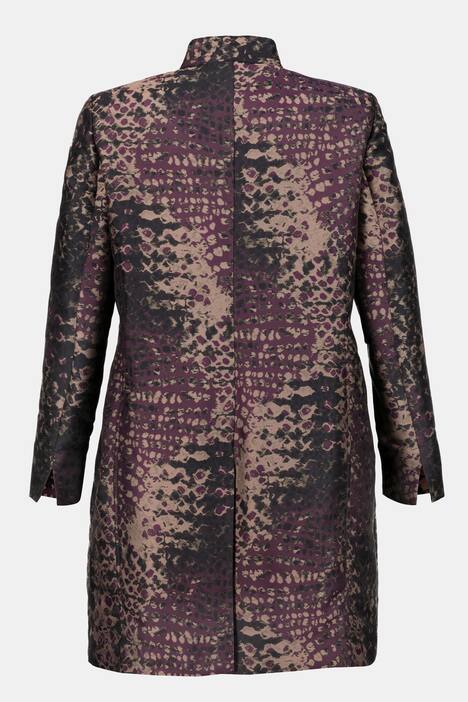 Blazer, Jacquardqualität, lange Form, Stehkragen