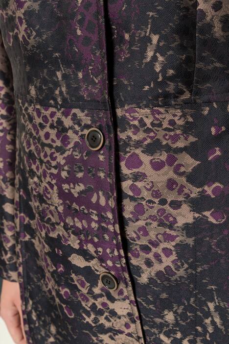 Blazer, Jacquardqualität, lange Form, Stehkragen