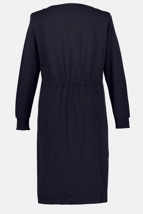 Eco Cotton Seam Detail Round Neck Knit Dress