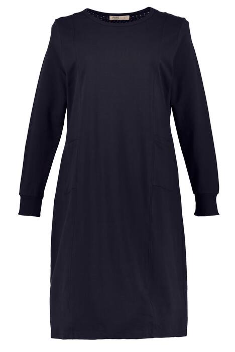 Eco Cotton Seam Detail Round Neck Knit Dress