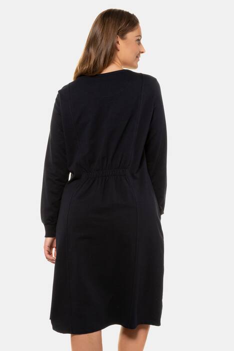 Eco Cotton Seam Detail Round Neck Knit Dress
