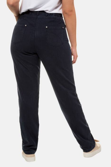 Hose, Denimoptik, gerades Bein, Komfortbund, Lyocell