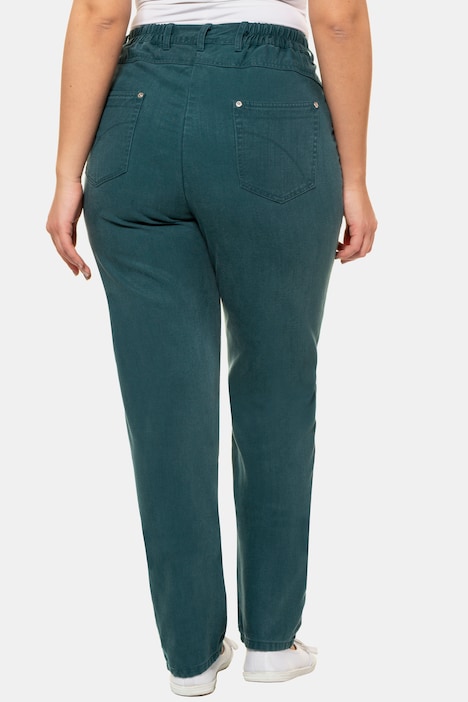 Pantalon, lyocell, look denim naturel, 5 poches