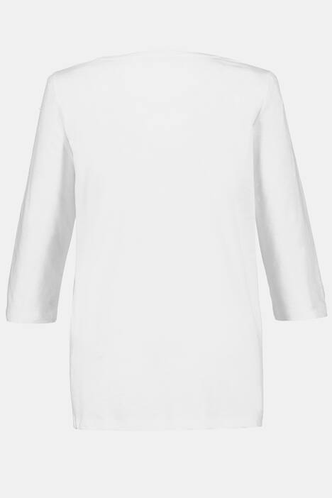 Shirt, Spitzenband, 3/4-Arm, Biobaumwolle, PURE