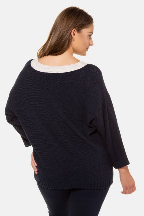Pullover, Zopfmuster, Oversized, Biobaumwolle