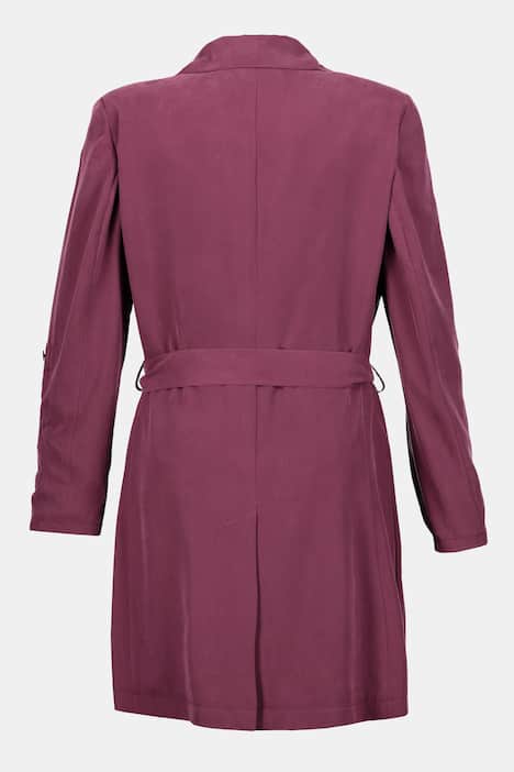 Jacke, Bindegürtel,Krempelriegel, Longform, selection