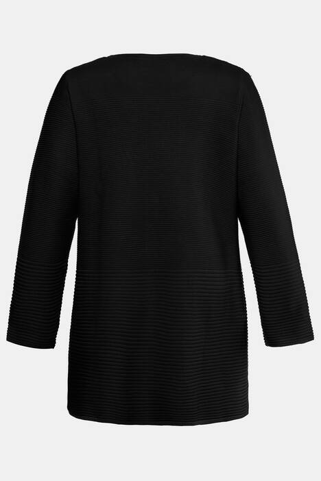 Cardigan, lange Form, V-Ausschnitt, Rippstrick
