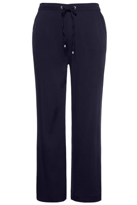 Drawstring Front Wide Leg Mary Fit Pants