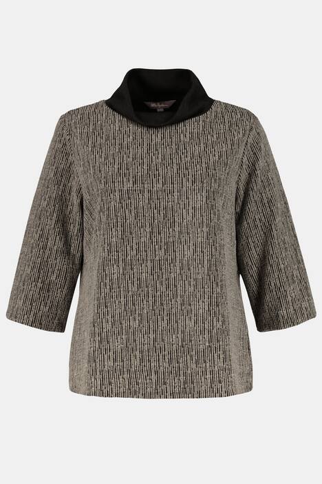 Sweatshirt, Oversized, Turtleneck, 3/4-Arm