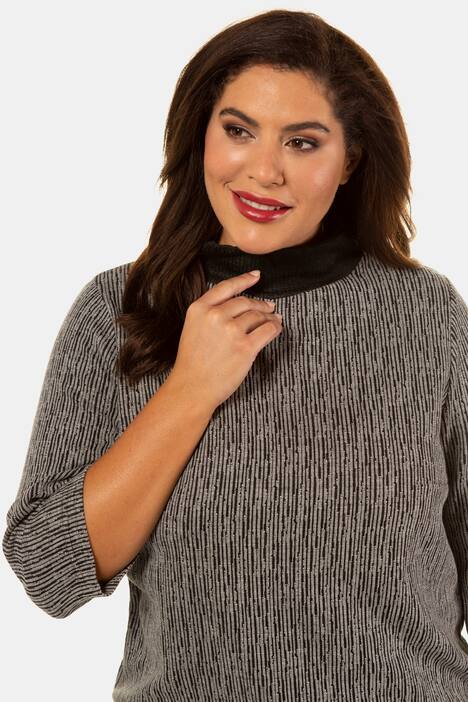 Sweatshirt, Oversized, Turtleneck, 3/4-Arm