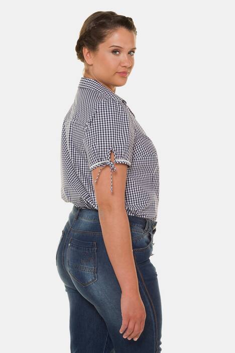 Dirndl Embroidered Button Front Shirt